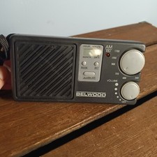 Vintage Belwood Alarm Clock AM Radio, Battery Powered, Strap