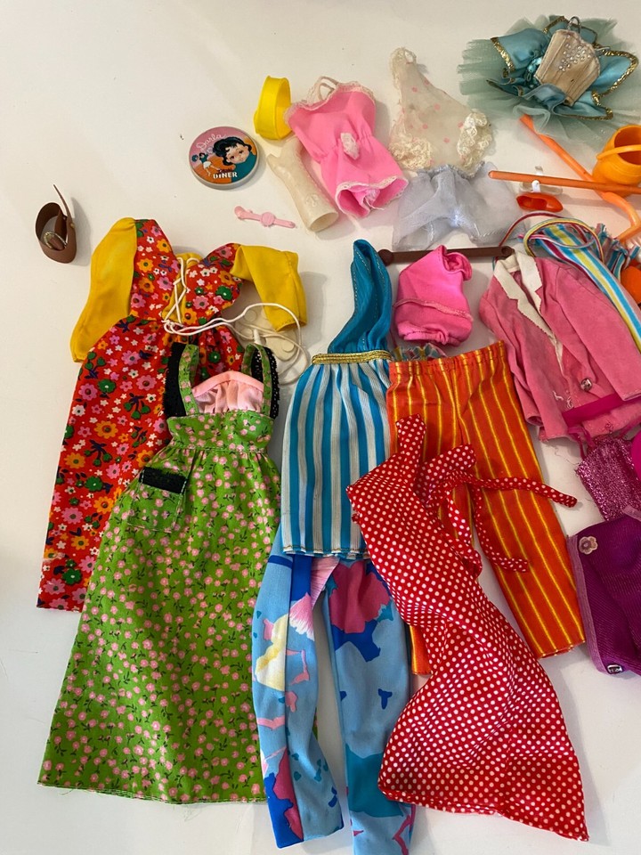 Lot of Misc. Vintage Barbie Clothes, Bags, Carrying Case and Dolls eBay