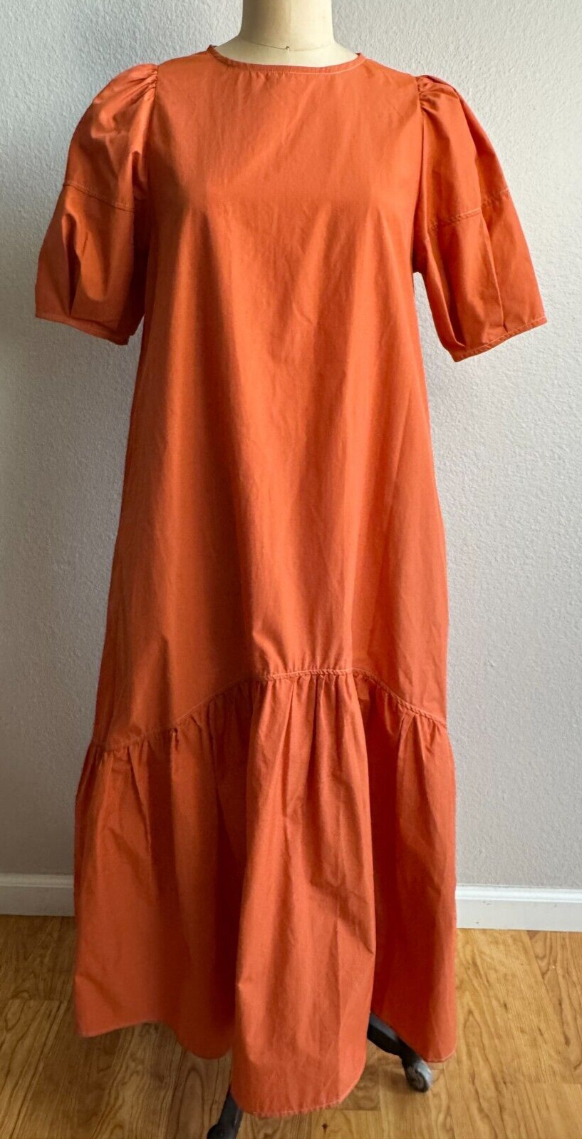 Freak's Store Orange Maxi Dress EUC Nylon Cotton Size F