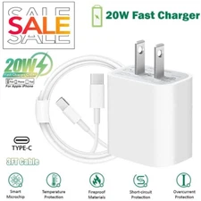✅20W Super Fast Wall Charger Adapter USB-C Charging Cable For iPhone 11 12 13 14