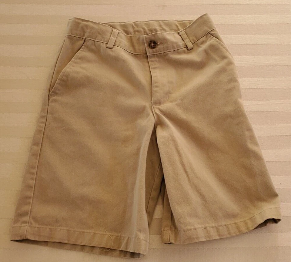 Pantalones Cortos Uniforme Izod Beige Marrón Talla 12R Algodón X2 Foto 3 de 4