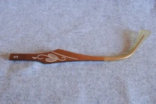 no name vintage eyeglass aluminum temple brown 5-3/4