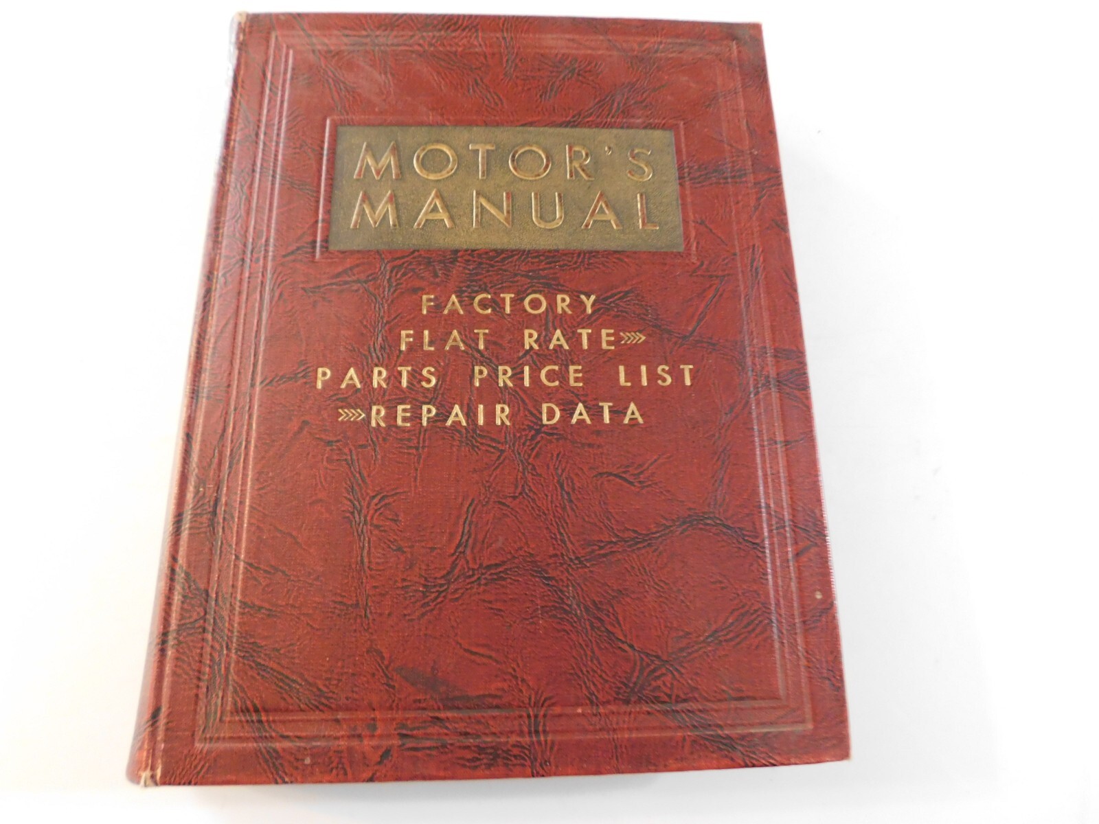 1934 MOTOR'S MANUAL FACTORY FLAT RATE PARTS PRICE LIST REPAIR DATA 1920'S-1930S