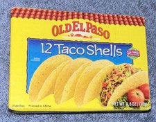 Vtg Pretend Play Mini Old El Paso Taco Shells Cardboard Box Toy