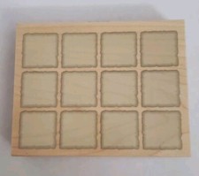 HERO ARTS S2057 SUPER SOLIDS BACKGROUND SHADOW WOOD RUBBER STAMP EUC