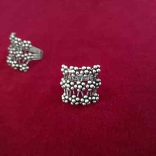 Traditional Tribal exotic handmade miao silver adjustable starry sky ring 1piece