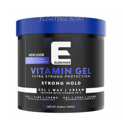 Elegance Vitamin Hair Gel  Extra Strong Hold Protection  33.81oz / 1000ml