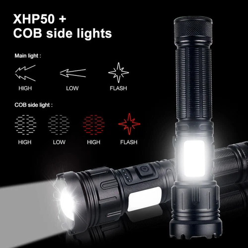 1000000 Lumen Taschenlampe COB LED USB 5000 Meter Taktisches Fackel Arbeitslicht - Bild 8 von 12