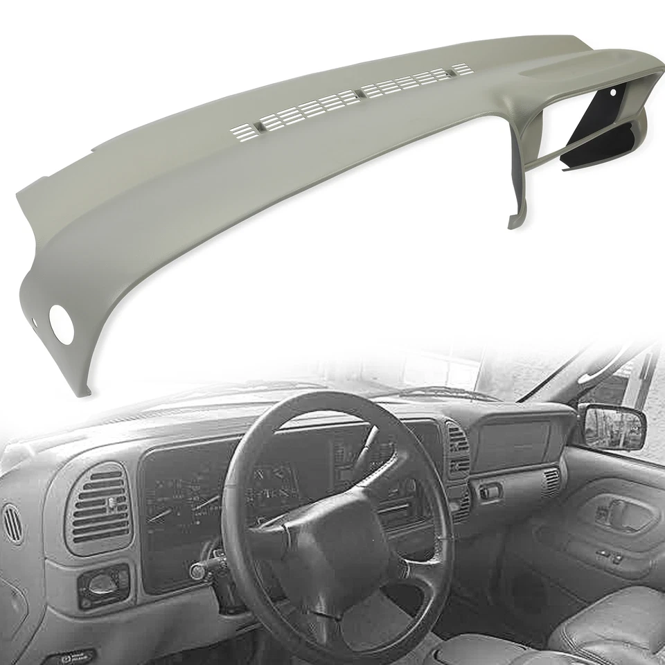 Molded Dash Cover Overlay for 1997-99 2000 Chevy GMC SUVs C/K1500 Suburban Grey Foto 2 de 4