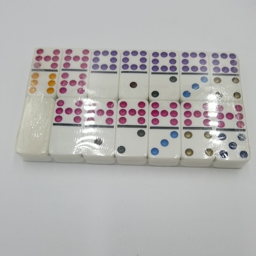 Double Nine Standard Dominoes Marbleized Set of 55 Original Vinyl Case - Picture 12 of 14