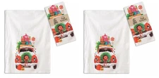Set of 2 Christmas Car with Gifts Kitchen Tea Towel by CTW Home Collection