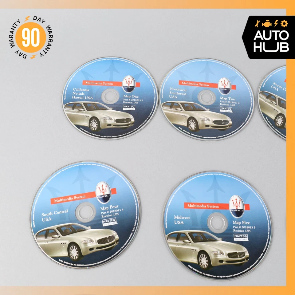 2005 Maserati Quattroporte M139 Comand GPS Map Navigation Disc Set OEM - Image 4 of 4