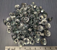 100 x 1/2-13 Hex Nuts 3/4" Hex w/ 1-1/4" Conical Keps Swivel Flange Nut Washer
