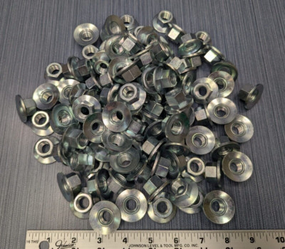 100 x 1/2-13 Hex Nuts 3/4'' Hex w/ 1-1/4'' Conical Keps Swivel Flange Nut Washer