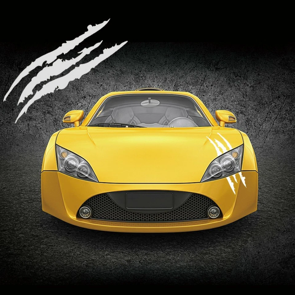 Universal Claw Mark Monster Sticker Headlight Decal Vinyl Decor Sport Car Silver Foto 3 de 4