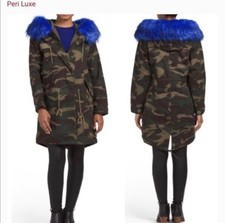 Nwt Peri Luxe Military Camo Camouflage Coat/anorak Sz Sm