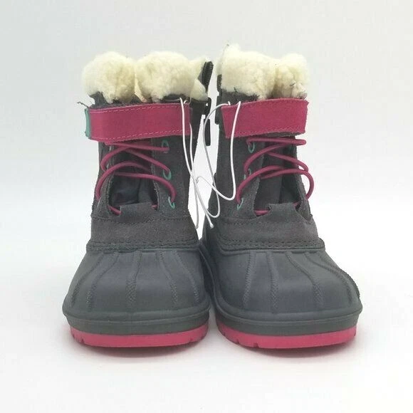 Botas de Invierno Termolite Magenta Cuero Gris Cat & Jack Valmai Niñas Pequeñas NUEVAS Foto 2 de 4