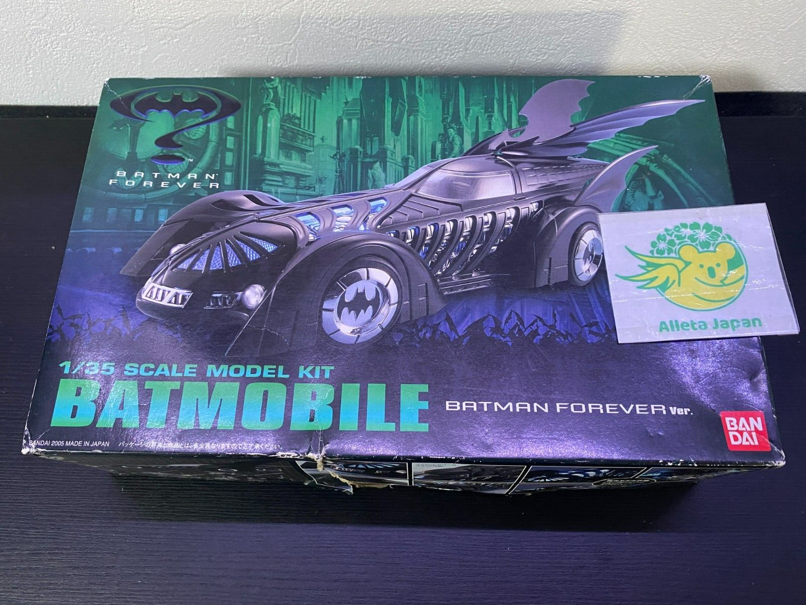 BANDAI EX MODEL 1/35 scale Batmobile Batman Forever Ver Model kit Blue LED Black