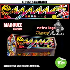 Mame New graphic Arcade Artwork Marquee Stickers Graphic / All Sizes  