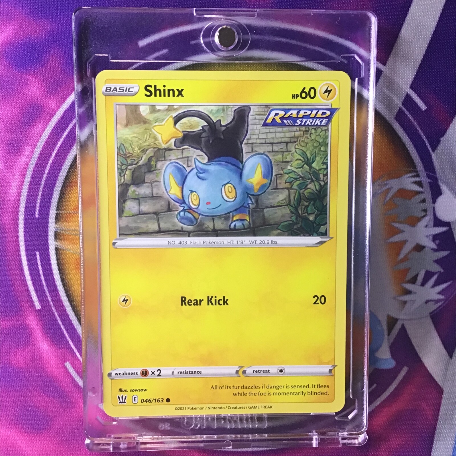 Shinx - 46/163 - Stamped (Sword & Shield: Battle Styles) Pokemon TCG UltraPro