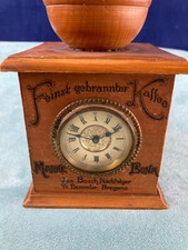 Werbeuhr Wecker   Kaffeem&uuml;hle  Marke Bona   Bregenz  um 1920
