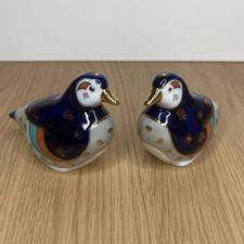 Bellwood Artistic Studio LINCHMERE IMARI Duck Bird Figurine Cobalt Blue Gold