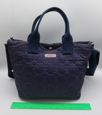 Cath Kidston Blue Fabric Quilted Tote Shoulder Cross body Hand Bag 35x25x16 cm