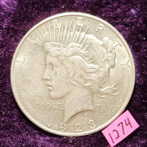 🚚⚡️FAST SHIPPING 🔥NICE XF-AU 👀🔥1923-D Peace Dollar Silver US Coin $1.00