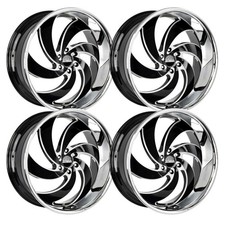 Set-4 Strada Retro 6 24x10 6x135 24mm Black Milled Ss Lip Wheels Rims 24 Inch Set-4 Strada Retro 6 24x10 6x135 24mm Black Milled Ss Lip Wheels Rims 24 Inch