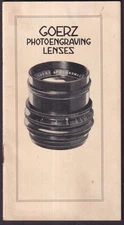 Goerz American Optical Photoengraving Lenses catalog 1930s