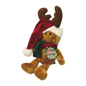 Tickle Wiggle Smiley Happy Holidays Reindeer Plush Original Tags Tested Works