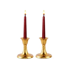 Rely+ Gold Candle Holder Set of 2 - Decorative Taper Candles for Candlesticks