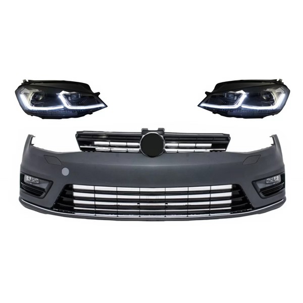 Stostange FüR VW Golf VII 7 13-17 R-Line Look LED Scheinwerfer Dynamisch Licht-image