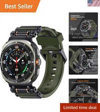 Durable Army Green Liquid Silicone Band for Samsung Galaxy Watch Ultra