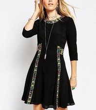 ASOS Floral Embroidered Mini Dress Size 4