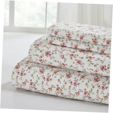 4-Piece 100 Cotton Flannel Sheet Set Soft and Durable for Queen Mariah
