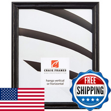 Craig Frames 200Ashbk 22 By 30-Inch Picture Frame Wood Grain Finish 0.75-Inch