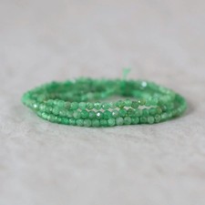 Rare 2mm Tsavorite Garnet Beads Faceted 15" Natural Raw Green Garnet Gemstone