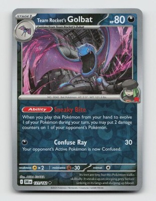 Team Rocket's Golbat 121/182 DRI Destined Rivals Pokemon Reverse Holo NM/M