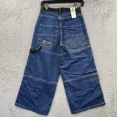 Vintage Lee Pipes Jeans Boys Size Small 26x24 Wide Leg Pockets