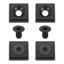 4Pcs Profile End Cap, Zinc Alloy 2020 EU Standard T-Slot Extrusion, Black