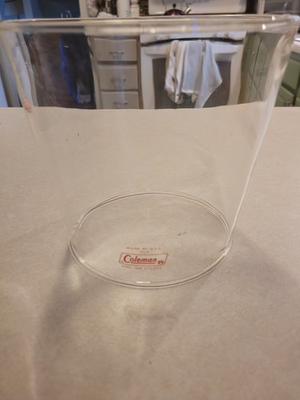 #ad #ad VTG Coleman 275 5114 Tapered Red Letter Pyrex Globe Glass USA $37.75