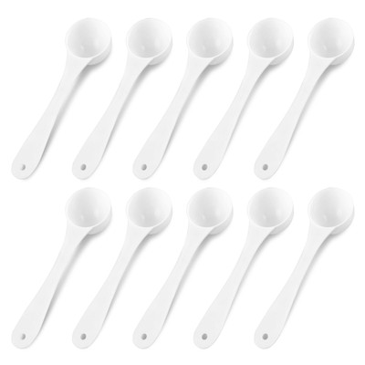 10 PCS Teaspoon Measuring Spoons, Food Grade Long Handle Plastic Scoop Set 5 ...