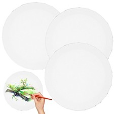 3pcs Painting Canvas Panel Canvas Boards for Painting Round Shape Boards Tools