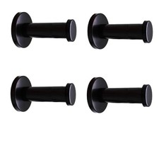 Classic Black Stainless Steel Heavy Duty Wall Mount Hooks, Bath Towel Hooks, ...
