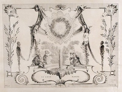 Jean MOYREAU, after Jean-Antoine WATTEAU / La Cause Badine 1747
