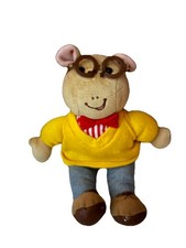 1995 Eden Arthur Plush Doll Marc Brown PBS Kids Aardvark w Glasses 8  