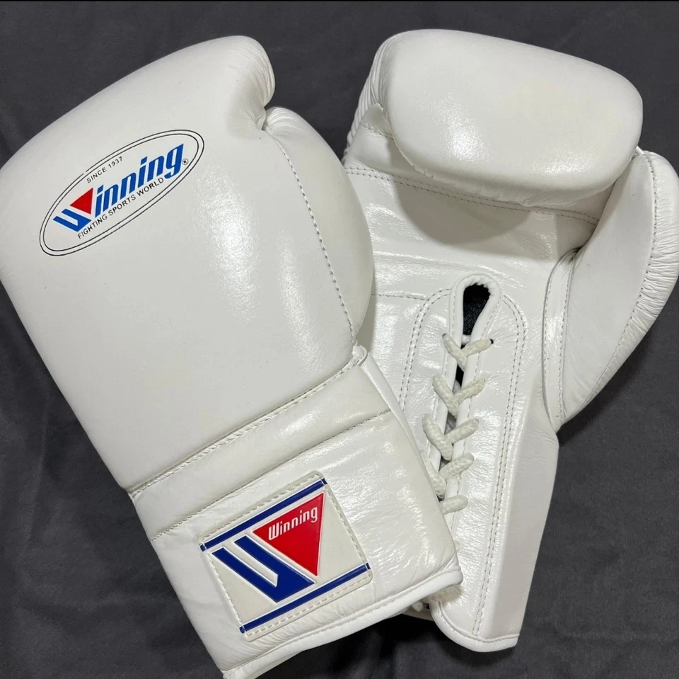 Winning Boxing Set of FG2900 Gloves guard - White Boxe MMA Genuine Leather  Foto 4 de 4