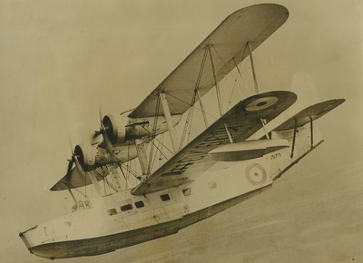 Vereinigtes Königreich Felixstowe Supermarine Stranraer Flugboot altes Foto 1935