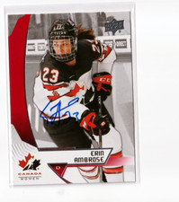 ERIN AMBROSE autographed SIGNED '19 Upper Deck TEAM CANADA women card #57